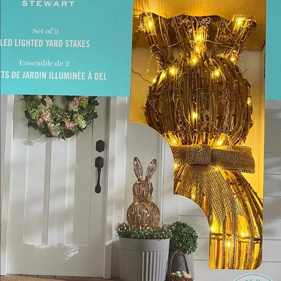 Martha Stewart Brown LED Bunny Yard Stakes - Picture 10 of 10